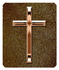 Bronze Single Cross Shimmer Brown